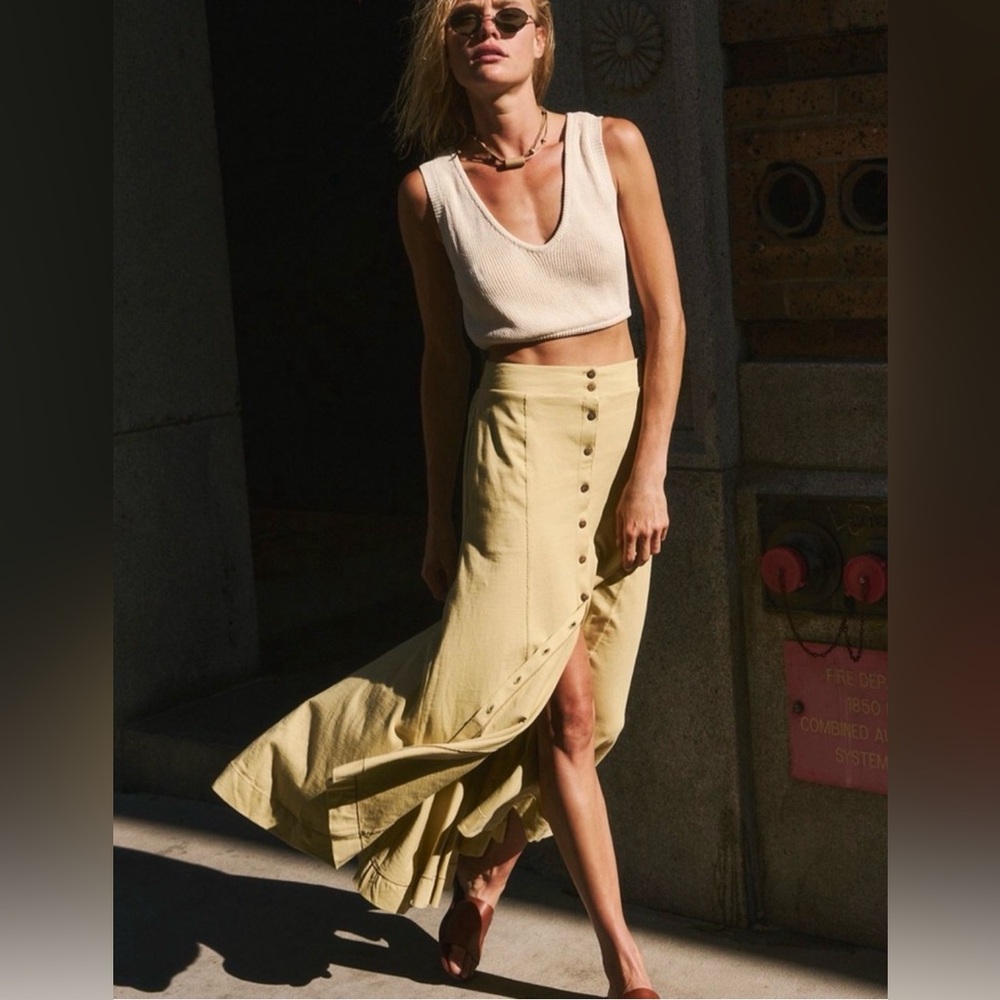 Free People Beach Jackie Midi Skirt in Black!!